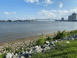 New Orleans Mississippi Riverfront and Crescent City Connection
