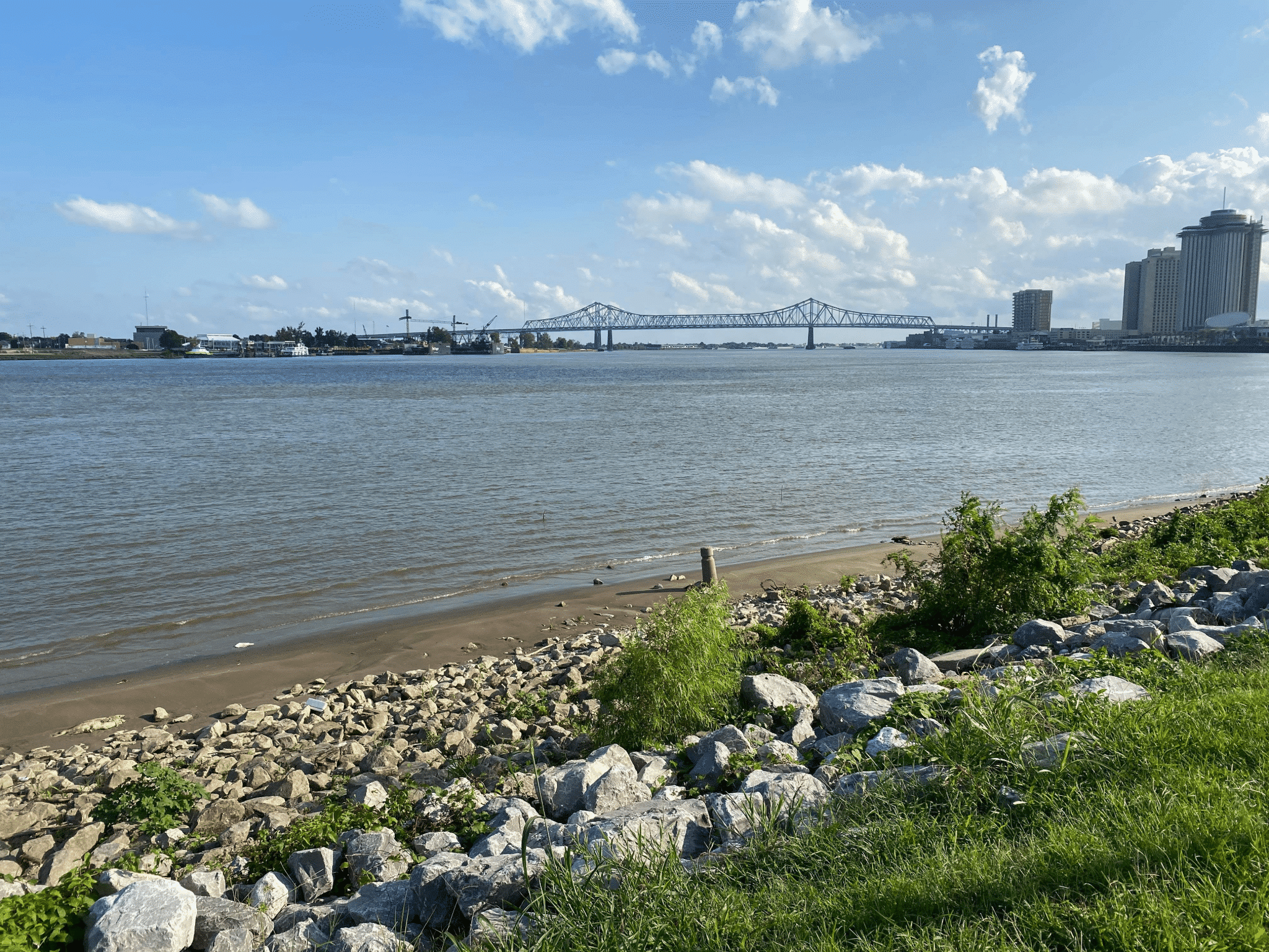 New Orleans Mississippi Riverfront and Crescent City Connection