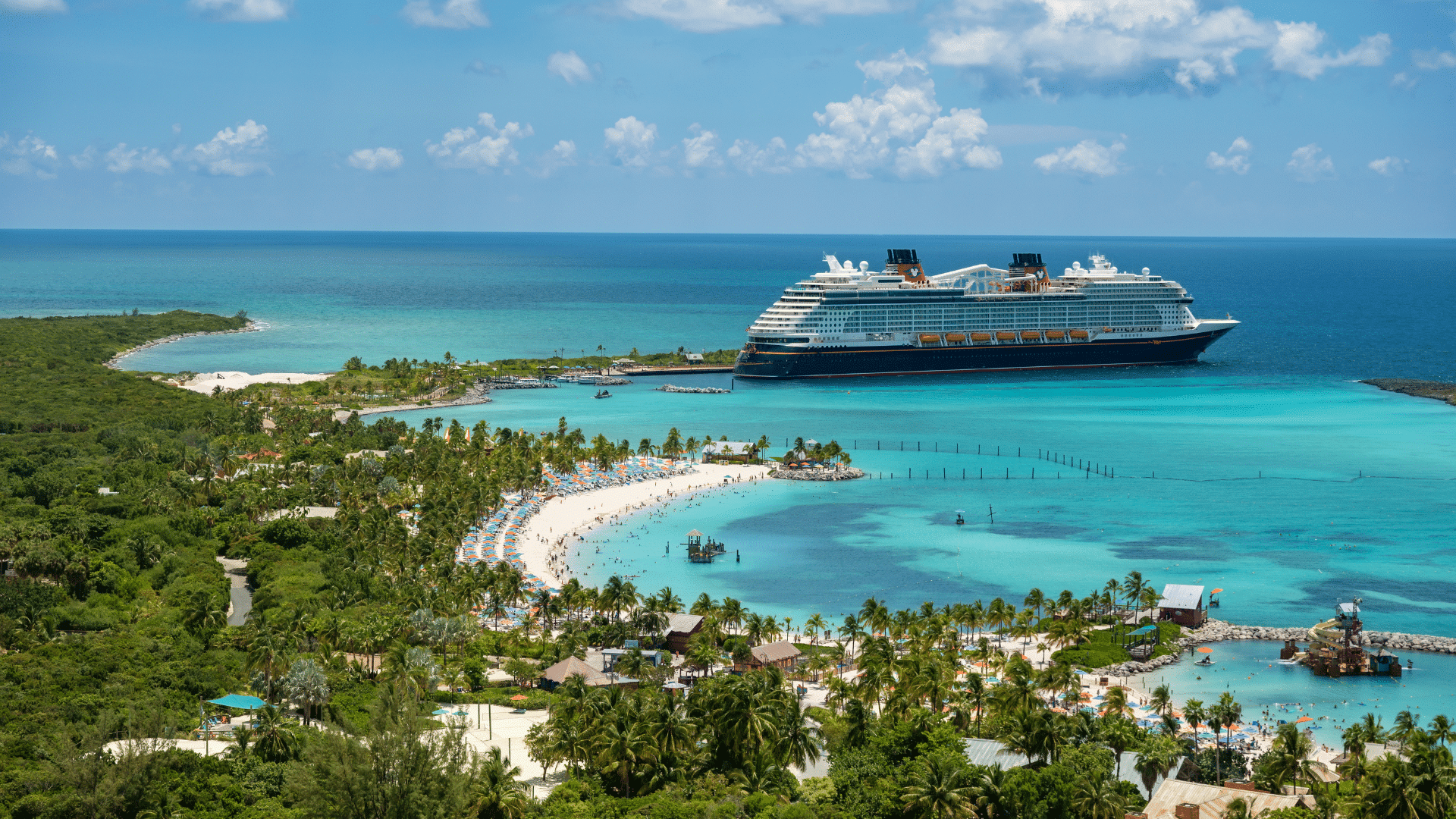 Disney Cruise Ship at Castaway Cay
