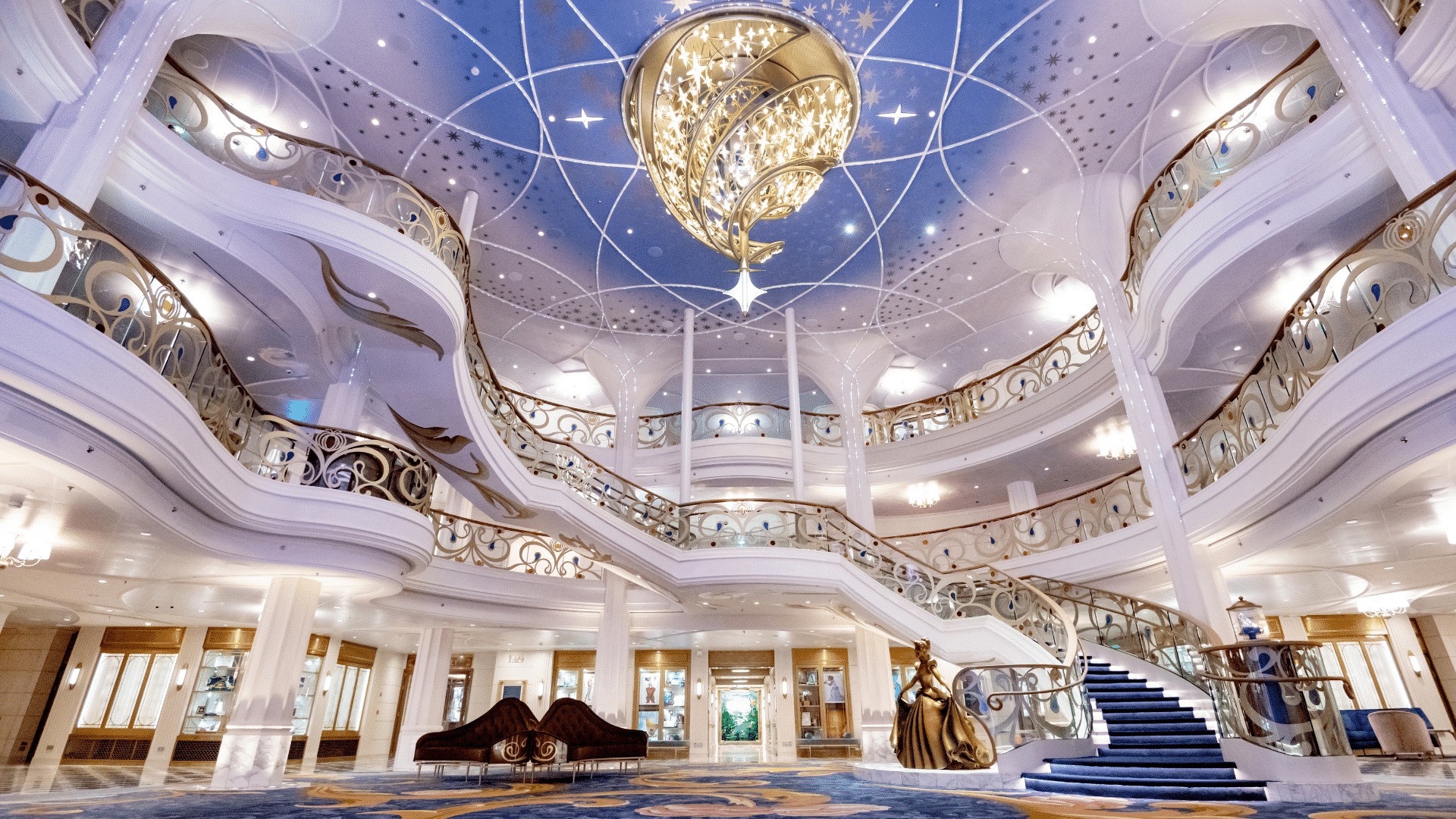 Main Atrium on the Disney Wish