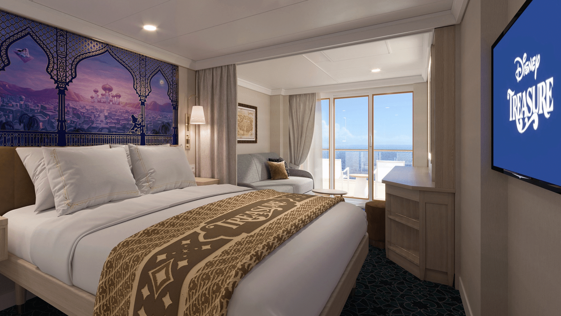 Stateroom cabin on the Disney Treasure