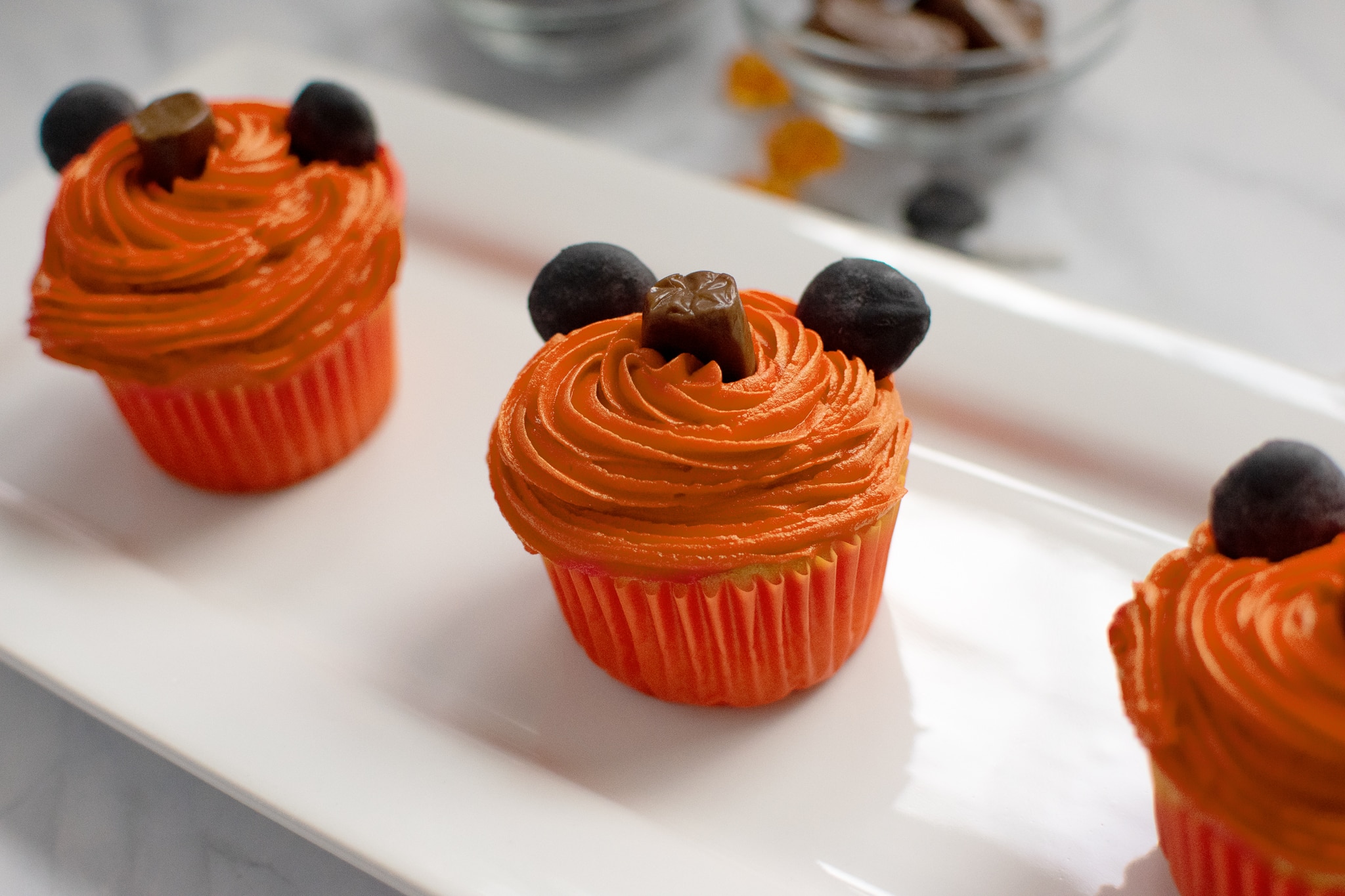 Mickey Pumpkin Cupcakes