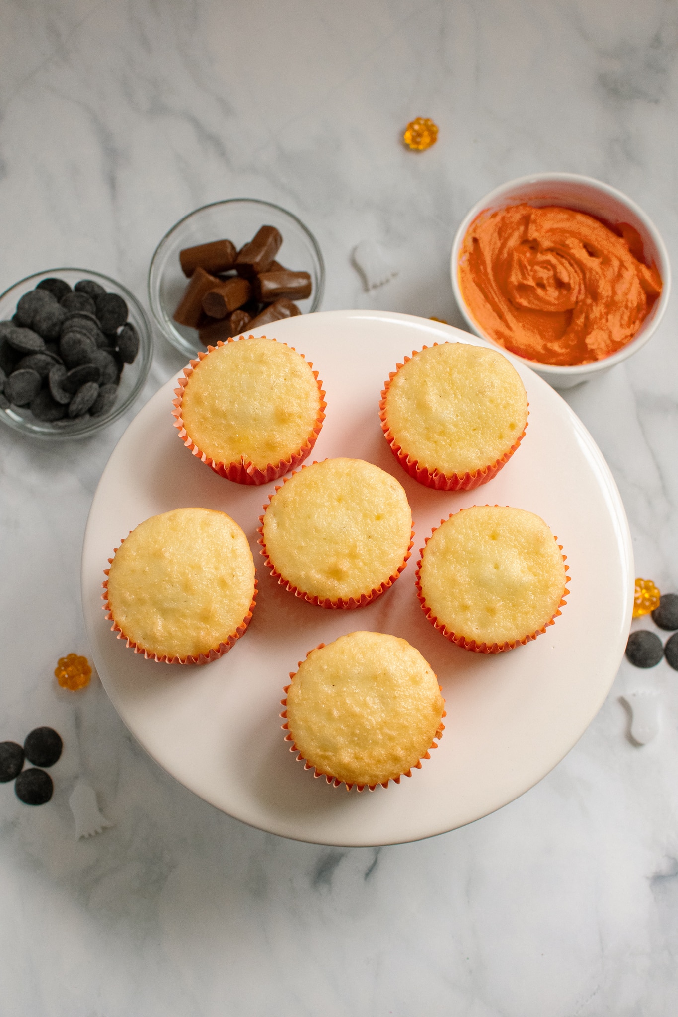 Mickey Pumpkin Cupcake Ingredients