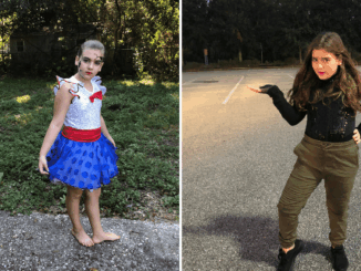Broken doll and Kim possible halloween costumes
