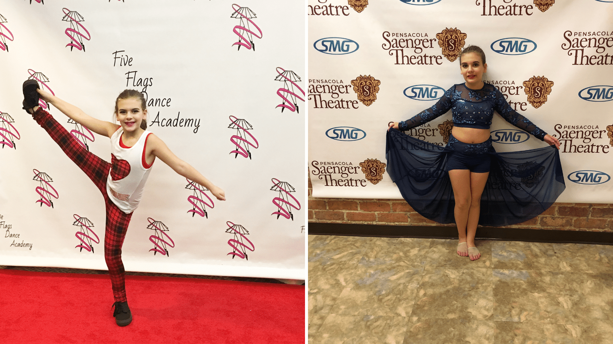 dancer at a recital in hip hop and lyrical costumes