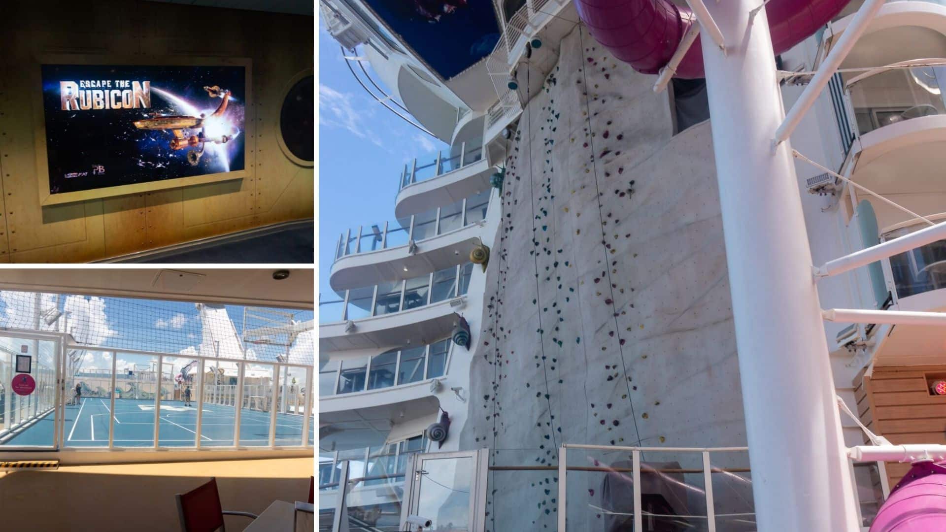 Family activities Harmony of the seas - rock climbing, shows