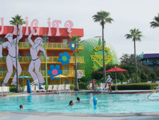 a pool with people in it at Disney's Pop Century Resort