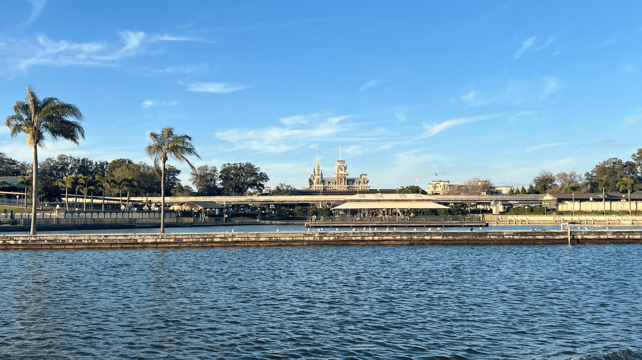 Magic Kingdom from the Seven Seas Lagoon at Walt Disney World