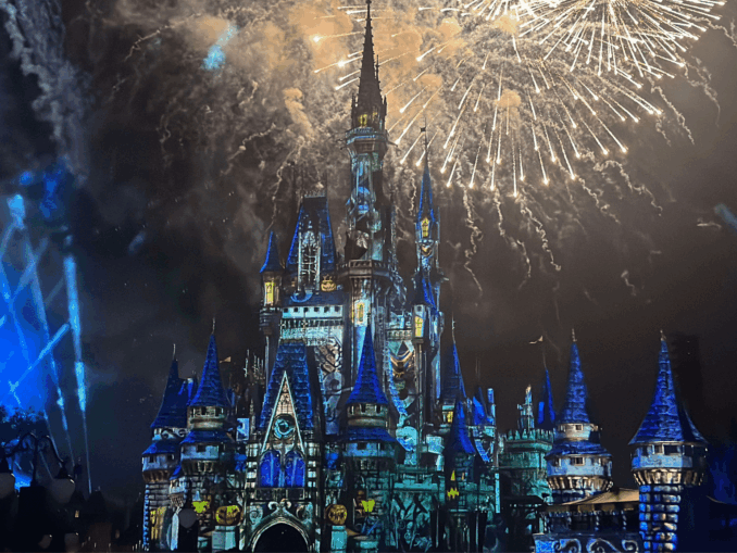 Fireworks at Mickey's Not So Scary Halloween Party Magic Kingdom Park