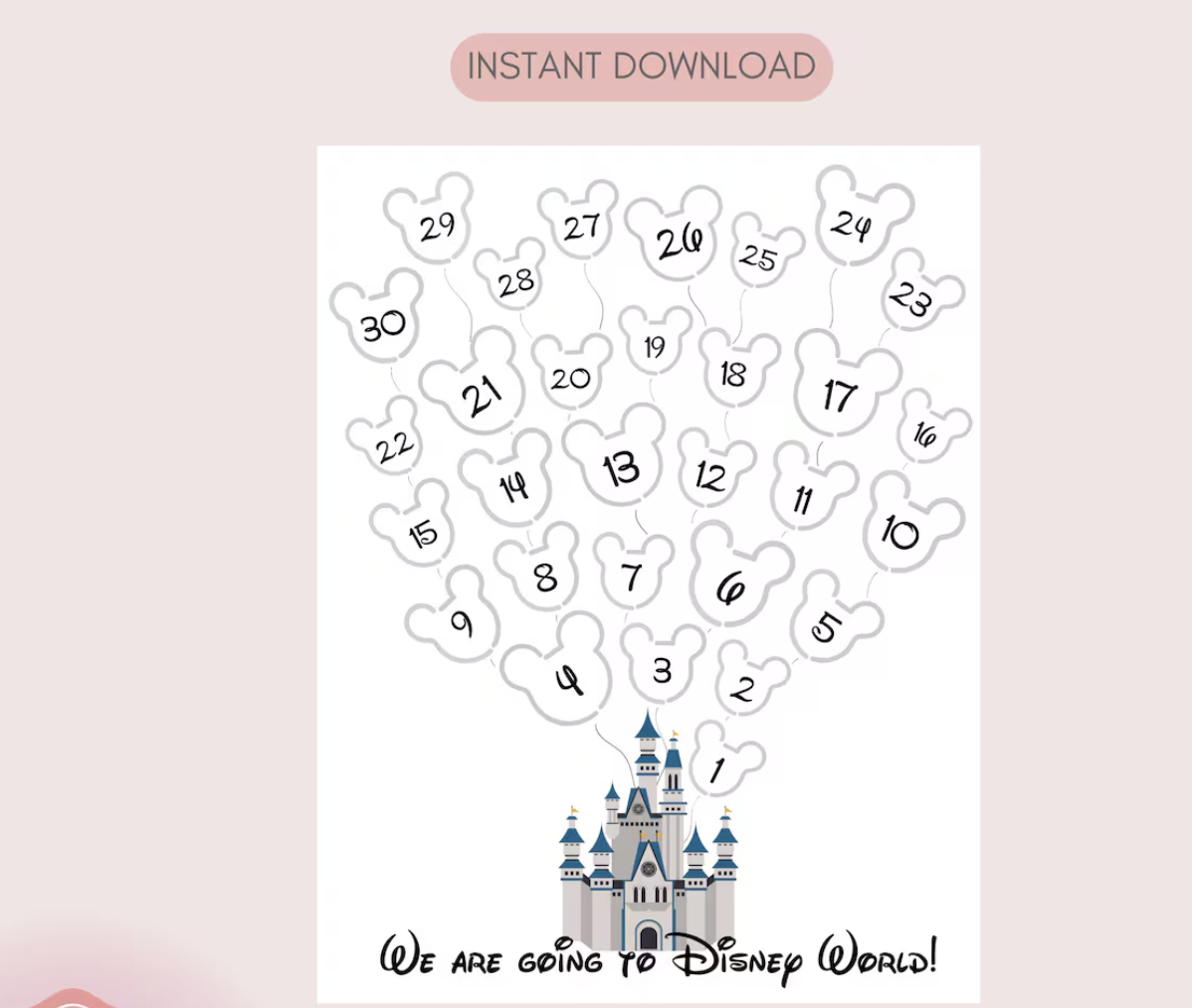 WDW Countdown Printable