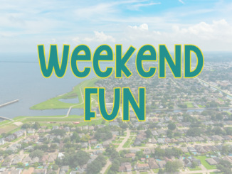 Airel shot of Jefferson Parish with the text weekend fun