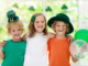 Kids ready for St. Patrick's Day celebration