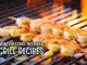 Shrimp on an open flame grill with the text New Orleans Inspired Grill Recipes and Jefferson Parish Parent