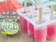 Homemade watermelon popsicles with cut watermelon and lime in the background with text 70+ Refreshing Watermelon Recipes for Summer
